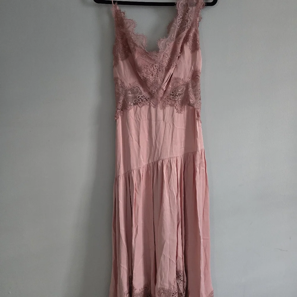 Anthropologie BHLDN Evelyn Lace V-neck High-low Midi Dress Medium - Picture 8 of 16